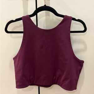 Girlfriend Collective Dylan Tank Bra in Plum